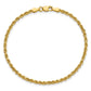 Diamond-cut Rope with Lobster Clasp Anklet - WBC