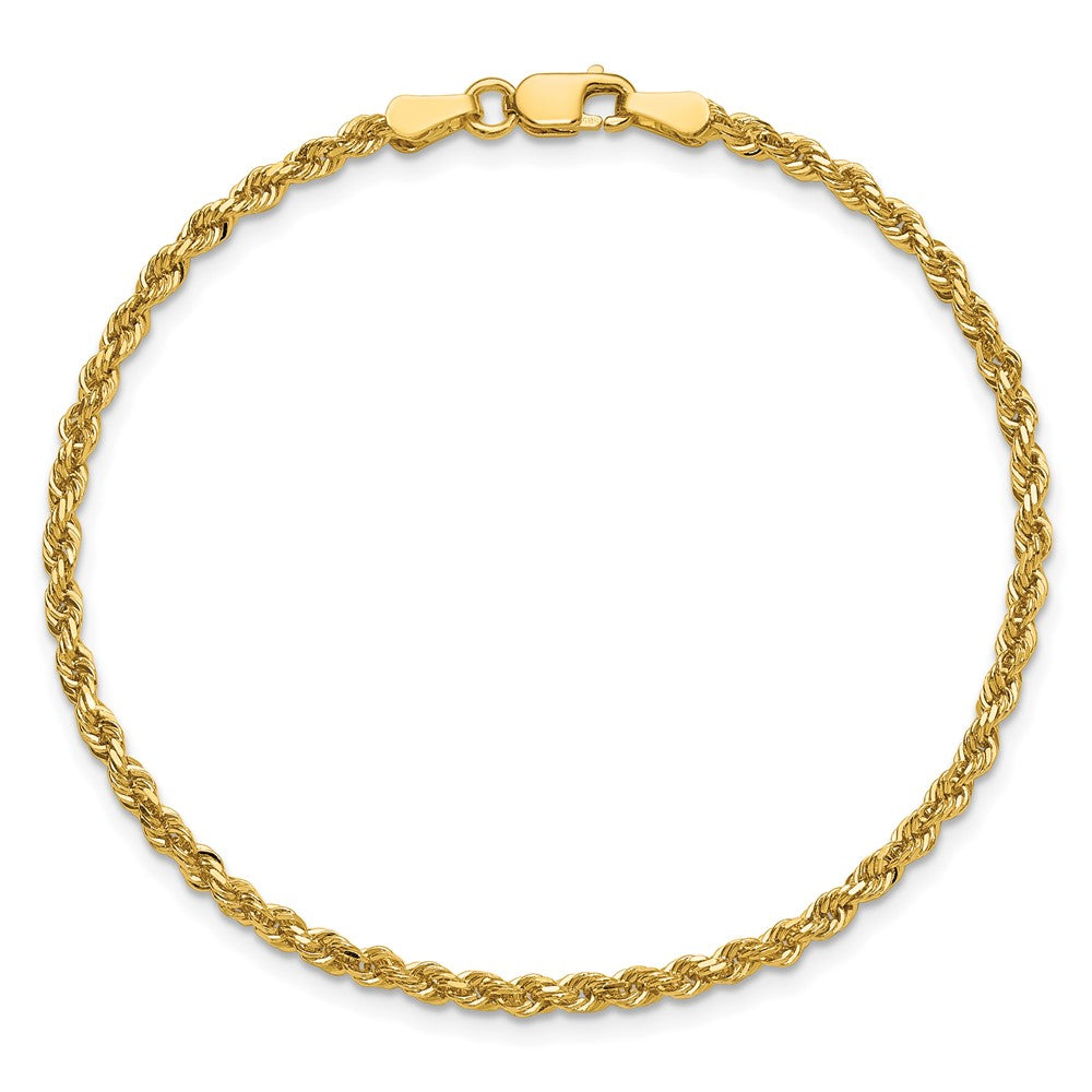 Diamond-cut Rope with Lobster Clasp Anklet - WBC