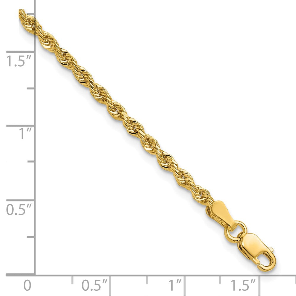Diamond-cut Rope with Lobster Clasp Anklet - WBC