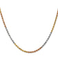 Tri-colored Diamond-cut Rope with Lobster Clasp Chain - WBC