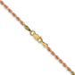 Tri-colored Diamond-cut Rope with Lobster Clasp Chain - WBC