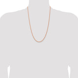 14k Rose Gold Rope Chain 24 inch - view 4
