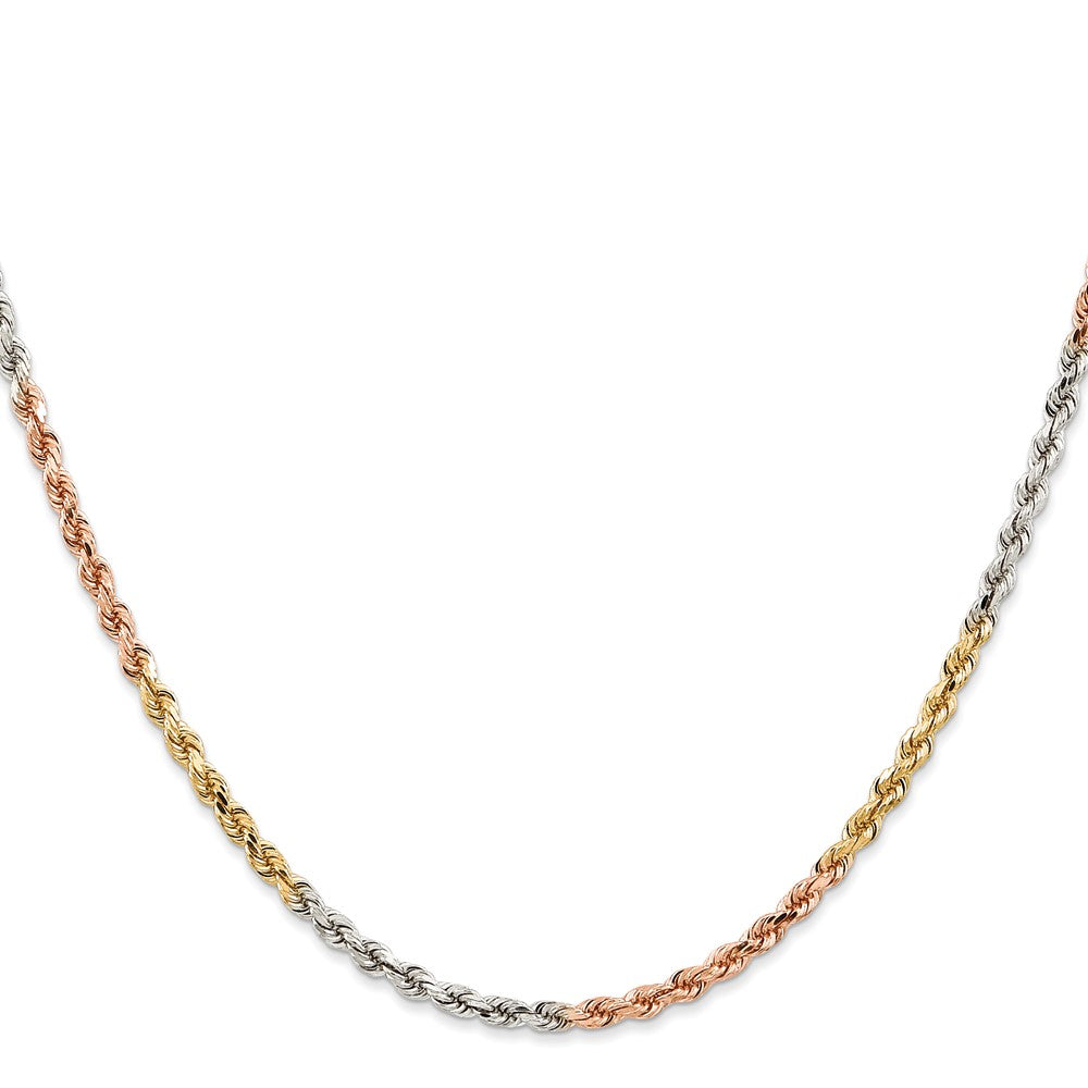 Tri-color Diamond-cut Rope Chain - WBC