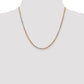Tri-colored Diamond-cut Rope with Lobster Clasp Chain - WBC