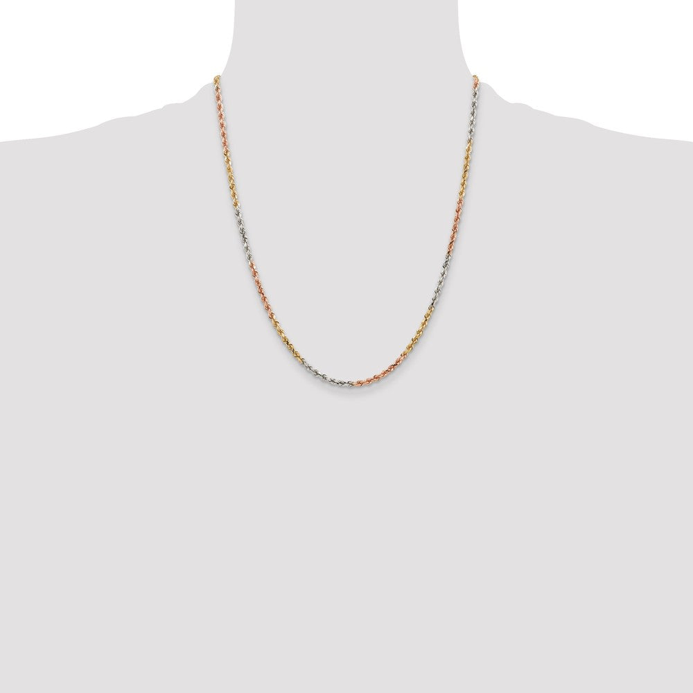 Tri-color Diamond-cut Rope Chain - WBC