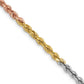 Tri-colored Diamond-cut Rope with Lobster Clasp Chain - WBC