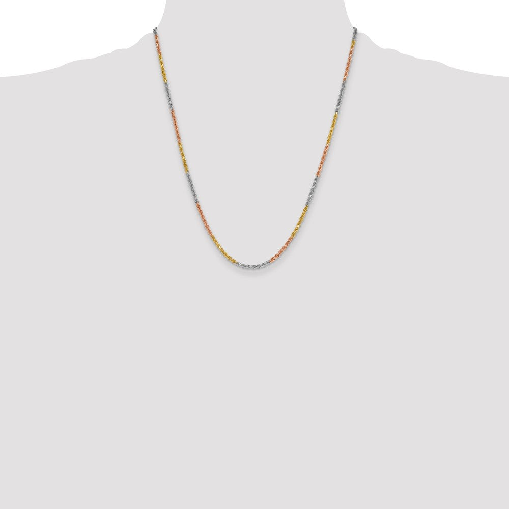 Tri-color Diamond-cut Rope Chain - WBC