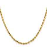 14k Yellow Gold Rope Chain 22 inch - view 2