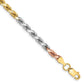 Tri-colored Diamond-cut Rope with Lobster Clasp Chain - WBC