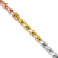 Tri-colored Diamond-cut Rope with Lobster Clasp Chain - WBC