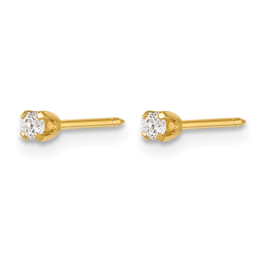 Inverness Polished .10ct Lab Grown Diamond Stud Post Piercing Earrings - WBC