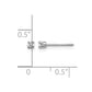 Inverness .10ct Lab Grown Diamond Short Post Piercing Earrings - WBC