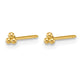 Inverness Polished Triple Ball Post Piercing Earrings - WBC