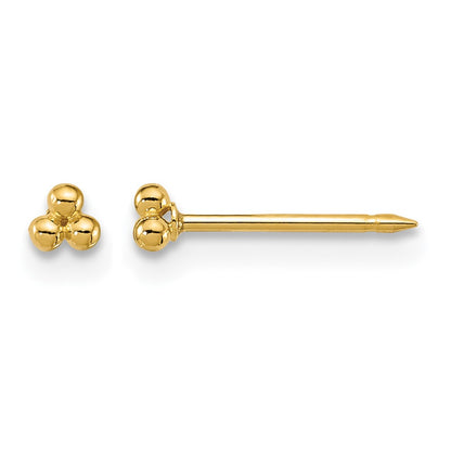 Inverness Polished Triple Ball Post Piercing Earrings - WBC