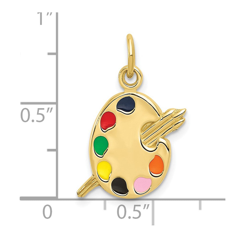 Multi-color Enameled Artists Palette Charm - WBC