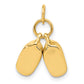 Polished 3-D Baby Shoes Charm - WBC