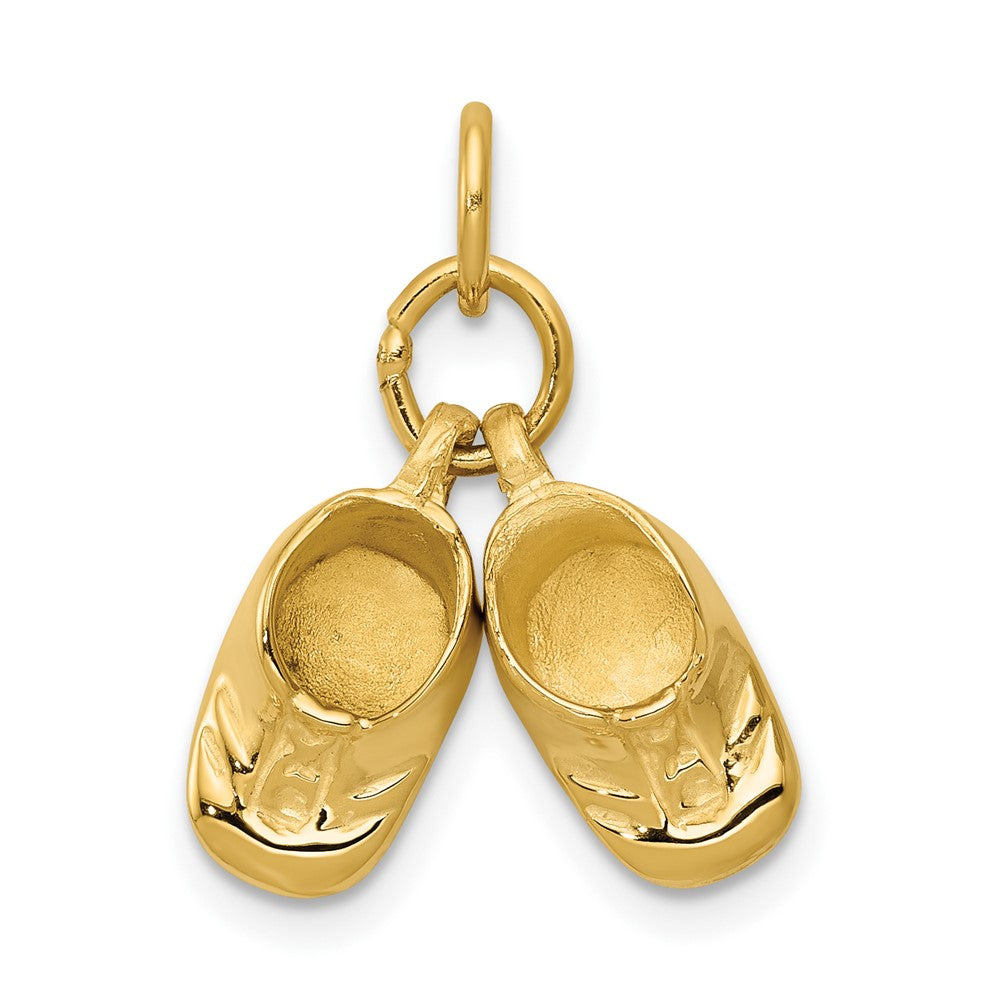 Polished 3-D Baby Shoes Charm - WBC