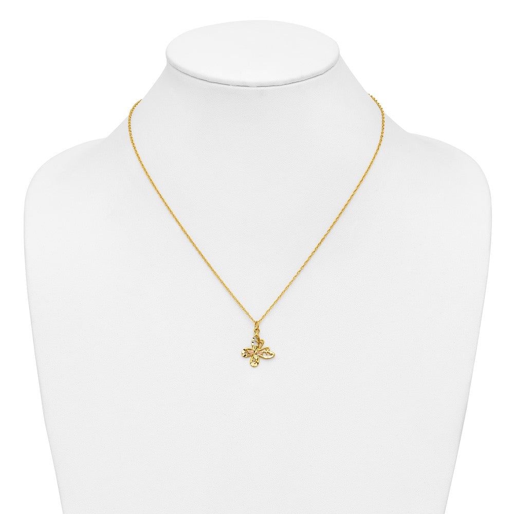 and Tri-color Black Hills Butterfly -filled Chain Necklace - WBC