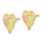 and Tri-color Black Hills Grapes and Leaves Post Earrings - WBC