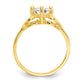 Polished CZ Hearts Baby Ring - WBC