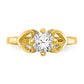 Polished CZ Hearts Baby Ring - WBC
