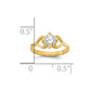 Polished CZ Hearts Baby Ring - WBC