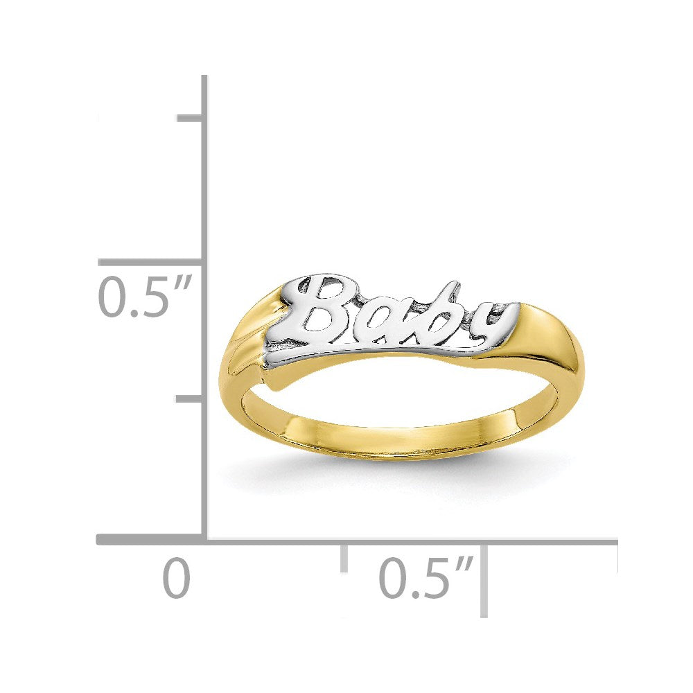 and Rhodium BABY Baby / Childs Ring - WBC