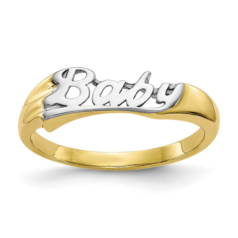 and Rhodium BABY Baby / Childs Ring - WBC