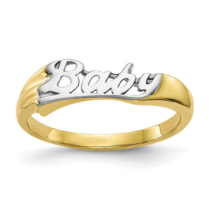 and Rhodium BABY Baby / Childs Ring - WBC