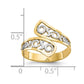 and Rhodium Filigree Bypass Ring - WBC