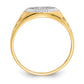 IB Goodman and Rhodium Mens CZ Cluster Ring - WBC