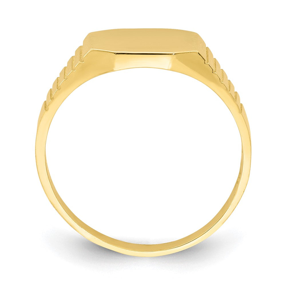 Octagonal Baby / Childs Signet Ring - WBC