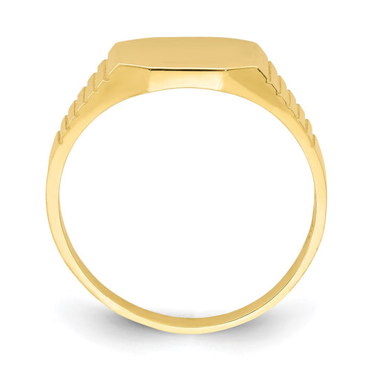 Octagonal Baby / Childs Signet Ring - WBC