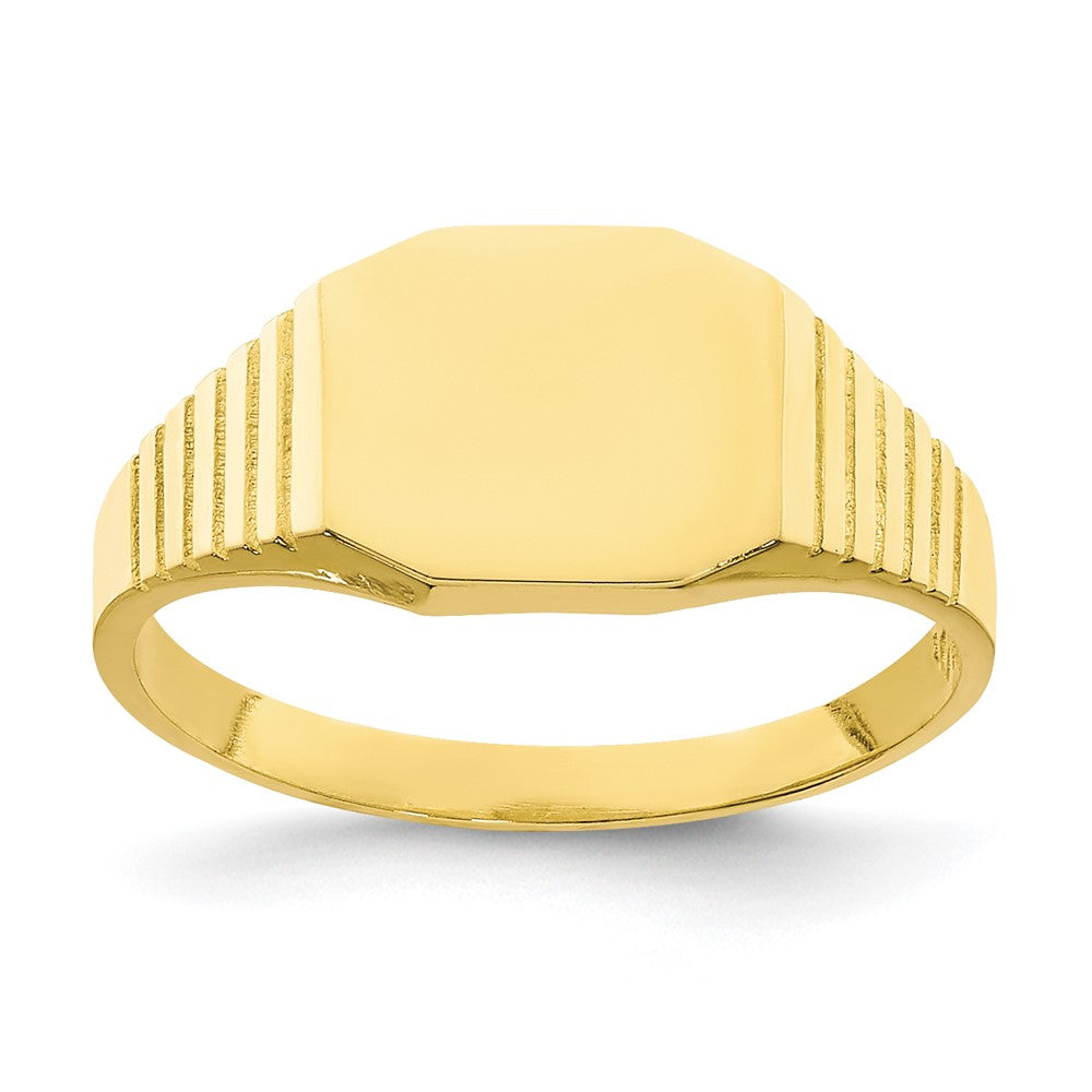 Octagonal Baby / Childs Signet Ring - WBC