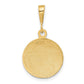 Polished and Satin Round Raphael Angel Pendant - WBC