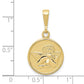 Polished and Satin Round Raphael Angel Pendant - WBC