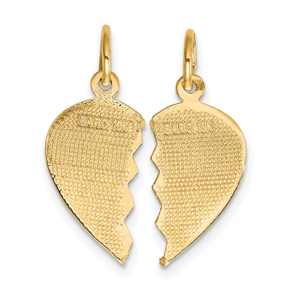 BEST FRIEND 2-Piece Break-Apart Heart Charm - WBC