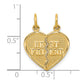 BEST FRIEND 2-Piece Break-Apart Heart Charm - WBC