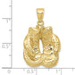 Solid Polished Open-Backed Boxing Gloves Pendant - WBC