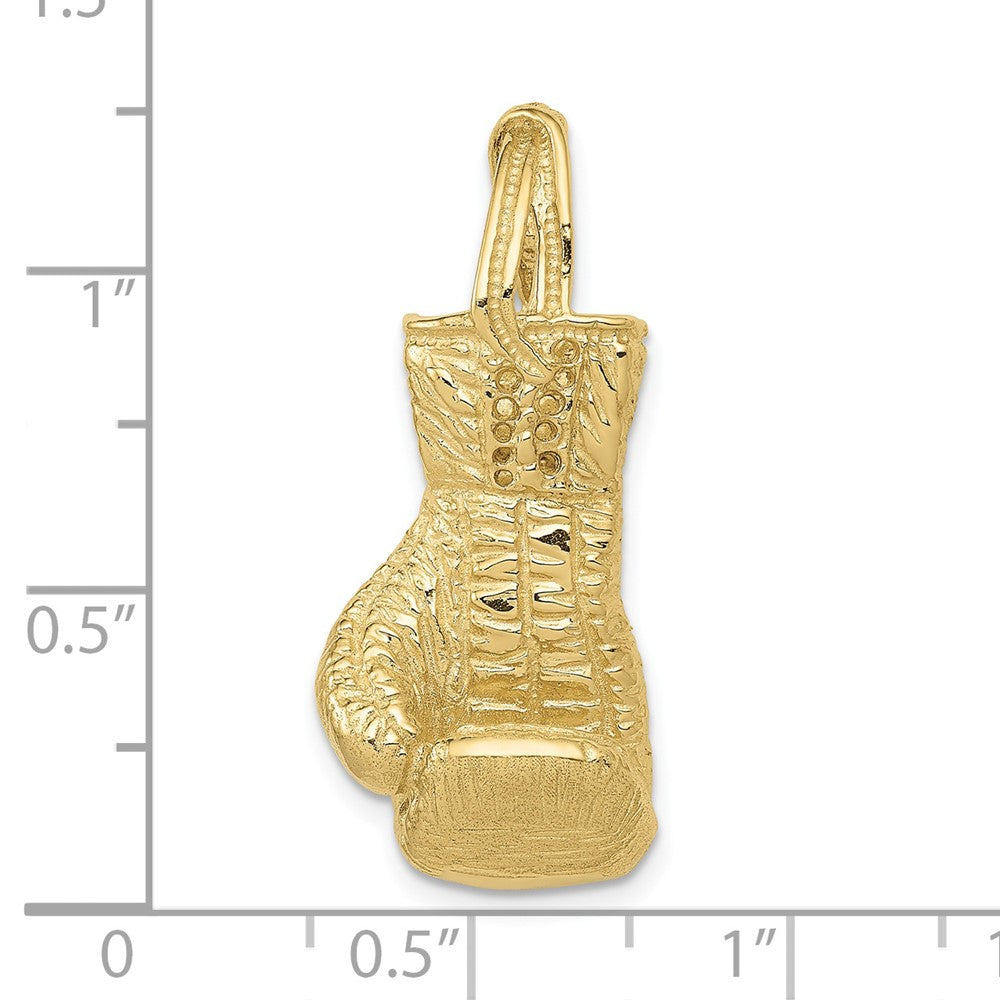 Hollow Polished 3-D Boxing Glove Pendant - WBC