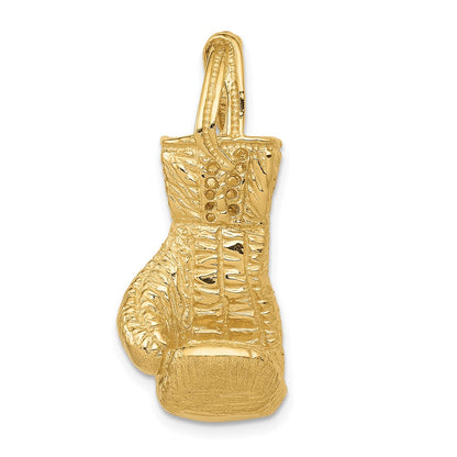 Hollow Polished 3-D Boxing Glove Pendant - WBC