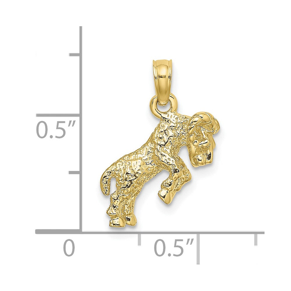 3-D Aries Zodiac Pendant - WBC