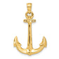3-D Polished Anchor Pendant - WBC