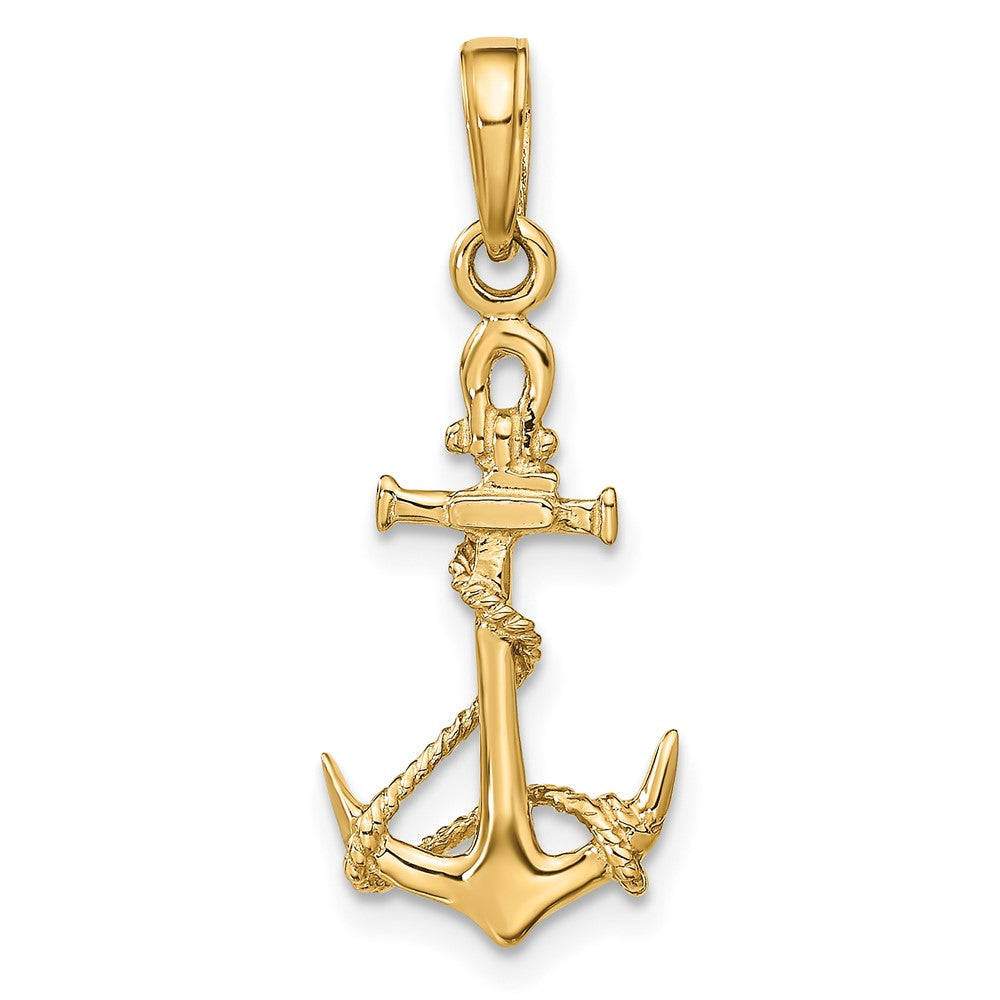 3-D Anchor with Shackle and Entwined Rope Pendant - WBC