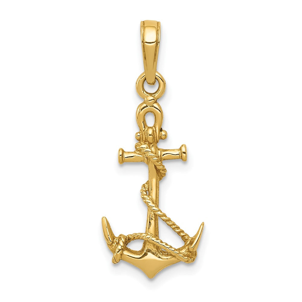 3-D Anchor with Shackle and Entwined Rope Pendant - WBC