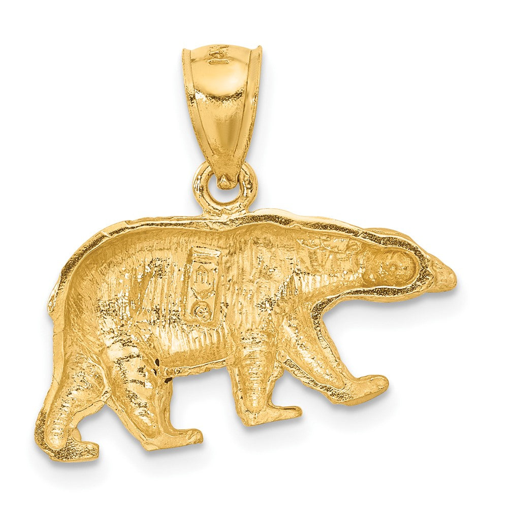 Diamond-cut Bear Pendant - WBC