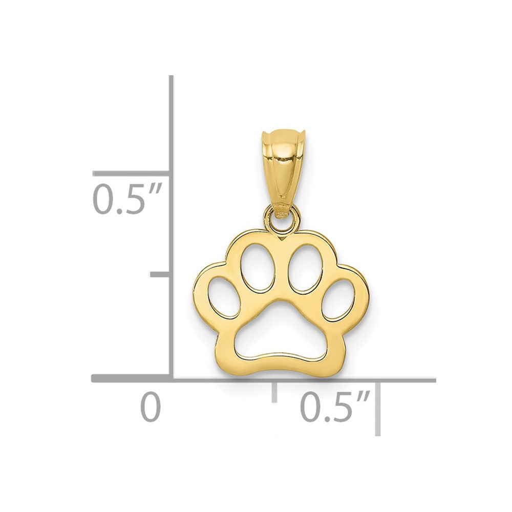 Cut-out Dog Paw Pendant - WBC