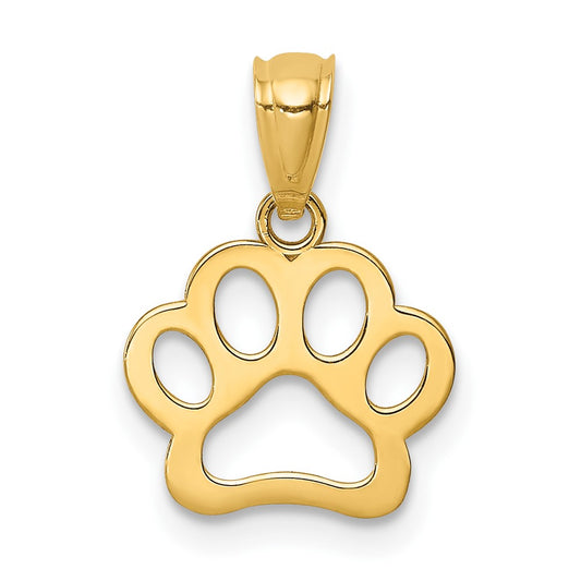 Cut-out Dog Paw Pendant - WBC