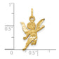 Solid Satin Diamond-cut Angel Charm - WBC