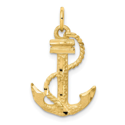 Diamond-cut Anchor Charm - WBC